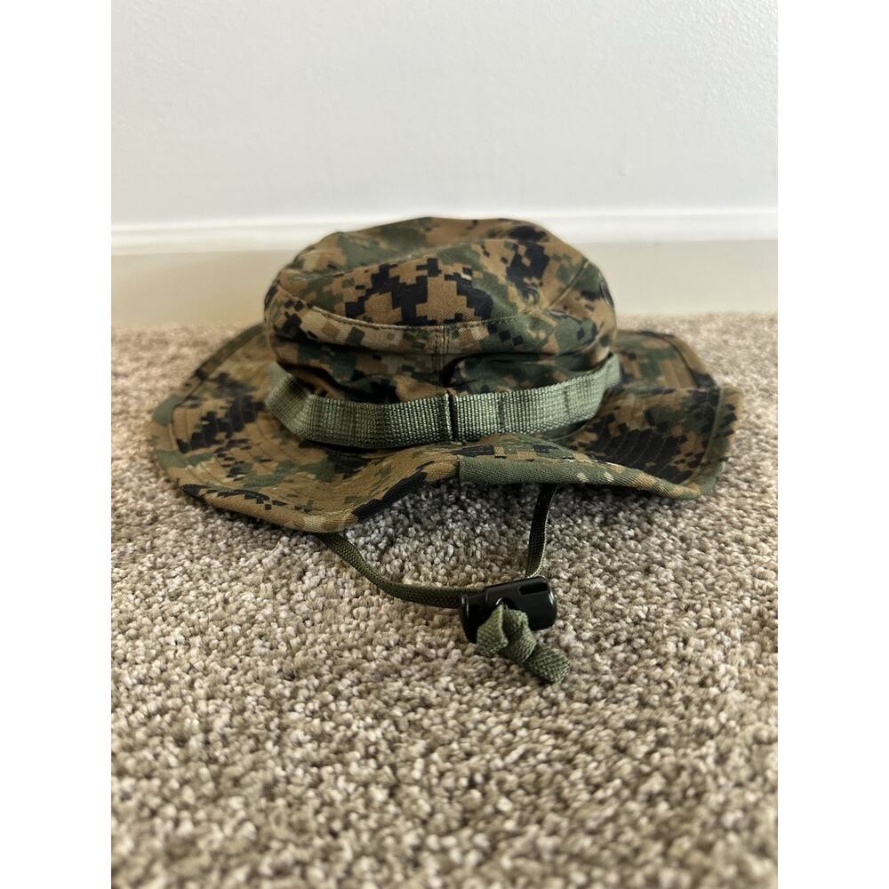 Armed Forces Boonie Cover Hat Woodland Marpat USMC Marine Sz M Great Shape!